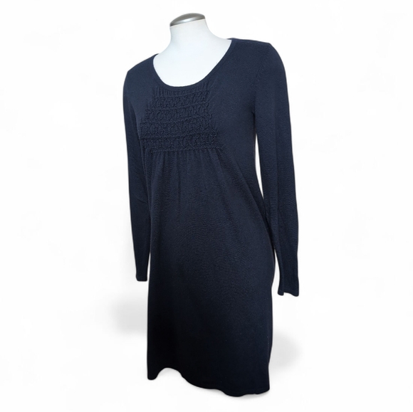 Boden Navy Blue Cotton/Cashmere Blend Knit Sweater Dress Size 8 - Picture 1 of 10